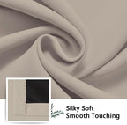 SimpleHome Natural 100% Blackout Curtains Room Darkening Living Room 72L | - Image 7
