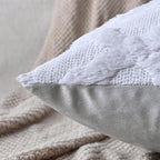 Set of 2 Soft Moroccan Throw Pillow Covers 16x16 Inch Plush Boho Decorative - Image 3