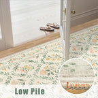 PLHXFR 2x6 Washable Runner Rug：Floral Indoor Kitchen Carpet Beige Multi | - Image 9