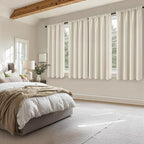 MIULEE 4 Panels Set Cream Beige Blackout Curtains 63 Inch Length Bedroom | - Image 5