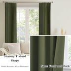Olive Pinch Pleated Curtains 108 Inches Long - Image 5