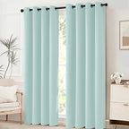 Yakamok Room Darkening Curtains 52x63 inch Length Aqua-Living Room | 2 panels - Image 2