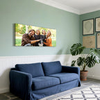 Custom Canvas Prints with Your Photos - Personalized Pictures Print, Customized Photo Gifts, Wall Art Poster Canvas Printing for Wedding, Family, Baby, Pets, Home Office Decor, Wrapped Frame 24x12