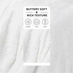 Bedsure GentleSoft Fluffy White Blankets Queen Size for Bed, Thick Sherpa Faux Fur Fleece Fuzzy Plush Winter Warm Heavy Soft Queen Blankets, Bedroom Decor White Gifts Cozy Gifts for Women Men, 90x90