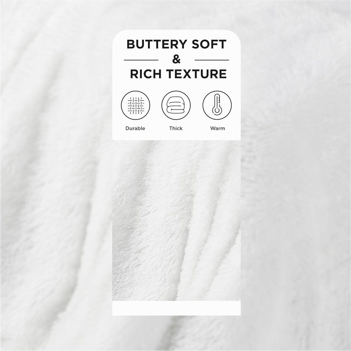 Bedsure GentleSoft Fluffy White Blankets Queen Size for Bed, Thick Sherpa Faux Fur Fleece Fuzzy Plush Winter Warm Heavy Soft Queen Blankets, Bedroom Decor White Gifts Cozy Gifts for Women Men, 90x90