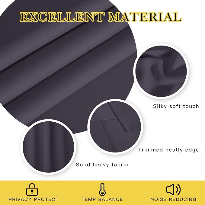 NICETOWN Blackout Patio Curtains 100 x 95 Inches Long - Image 2