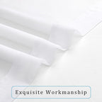 White Sheer Curtains for Kitchen Valance Set of 2, Small Short Modern Rod - Image 3