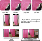 Chyhomenyc Sheer Hot Pink Tier Curtains 24 Inch Length Set, Small Window - Image 4