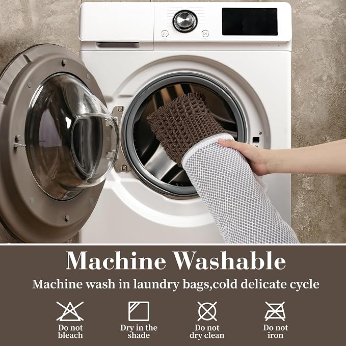 RESARE Waffle Bath Mat for Bathroom Non Slip Bathroom Rugs 18x30 Dark Brown | - Image 6