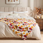 BEDELITE Fleece Blanket Soft Plush Fall Twin Size Autumn Leaves 60"x80" | Ultra - Image 4