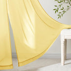 MIULEE Yellow Sheer Curtains 63 Inches Long 4 Panels 42 x 63 Inches | Light - Image 7