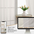 Sheer Ivory Curtains for Bedroom Living Room 90 Inches Long 2 Panels Set - Image 7