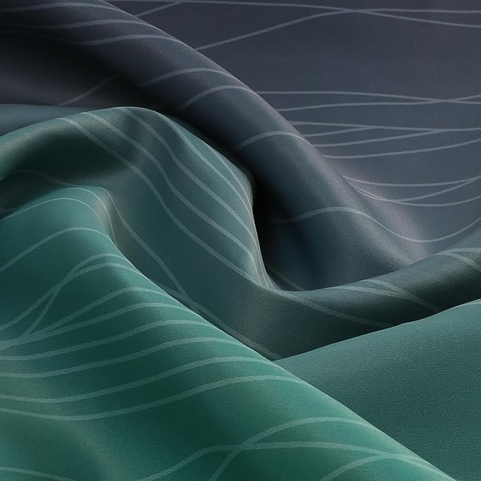 Black and Green Ombre Blackout Curtains 54 Inches Long | Gradient Curtains - Image 9
