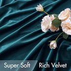 MIULEE Peacock Blue Velvet Curtains 52x96 inches 2 Panels Blackout Curtains | - Image 4
