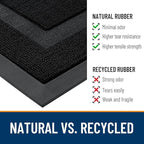 OLANLY Front Door Mat Outside 59x23, All-Season Heavy-Duty Rubber Doormat | Jet - Image 3