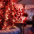 XTF2015 105ft 300 LED Christmas String Lights, End to End Plug 8 Modes Christmas Lights - UL Certified - Outdoor Indoor Fairy Light Christma s Tree, Patio, Garden, Party, Wedding, Holiday (Red)