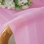 Chyhomenyc Pink Sheer Curtains 96 inches Long 2 Panels, Light Filtering Soft - Image 7