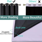 Yakamok Lilac 100% Blackout Curtains 90 Inches Long - Image 5