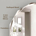Bathroom Mirrors for Over Sink, Round Frameless Mirrors for Wall, 20x20 Inch Beveled Bathroom Mirror, Bathroom Vanity Circle Mirror for Bedroom Living Room Entryway Home Decor