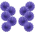 Purple Party Decorations,Purple Bridal Shower Decorations,Halloween Decor Events Accessories,Retirement Decorations Paper Fans Bulk 8in,Anniversary Decorations for Party 30 Color DIY Set(Purple)
