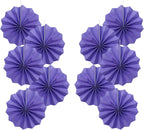 Purple Party Decorations,Purple Bridal Shower Decorations,Halloween Decor Events Accessories,Retirement Decorations Paper Fans Bulk 8in,Anniversary Decorations for Party 30 Color DIY Set(Purple)