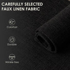 Placemats Set of 6, Bilayer Thickened Linen Place Mats Heat Resistant Machine Washable Wrinkle Free Carefully Selected Polyester Mats for Kitchen/Dining/Coffee Table (Black)