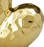 Deco 79 Porcelain Heart Sculpture, 8" x 3" x 8", Gold (Pack of 12)
