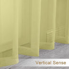 Chyhomenyc Sheer Curtains 36 inch Length 2 Panels Set, Light Filtering Voile - Image 8
