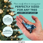 Hand-Painted Beach Christmas Ornament – Coastal Tree Decoration for Ocean Lovers – Unique Nautical Ornament for Christmas Tree or Stocking Stuffer Gift (Solo Dolphin)