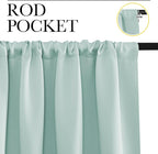 NICETOWN Kitchen Curtains, Aqua Blue, Short Blackout Curtains & Drapes - Image 2