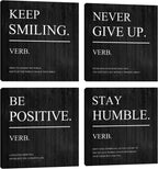 Inspirational Canvas Wall Art, Quotes Motivational Wall Decor Print Pictures for Office Wall Decor, Entrepreneur Poster Framed Artwork for Women Men Home Bedroom Living Room Decor Decoration 16”X16”X4