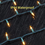 Green Wire, Yellow Incandescent Bulb 100 Mini String Lights for Indoor Christmas Tree Garland Birthday Wedding Party Festival Decoration