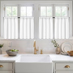 MIULEE 4 Panel Set Short Bedroom Blackout Curtains 54 Inch Long Pure White | - Image 7
