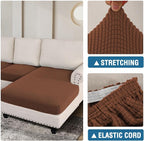 H.VERSAILTEX Sectional Couch Covers 4 Pieces Sofa Seat Cushion Covers L Shape - Image 7