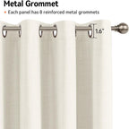 100% Blackout Linen Textured Curtains 96 Inch Long, Light Blocking, Thermal - Image 6