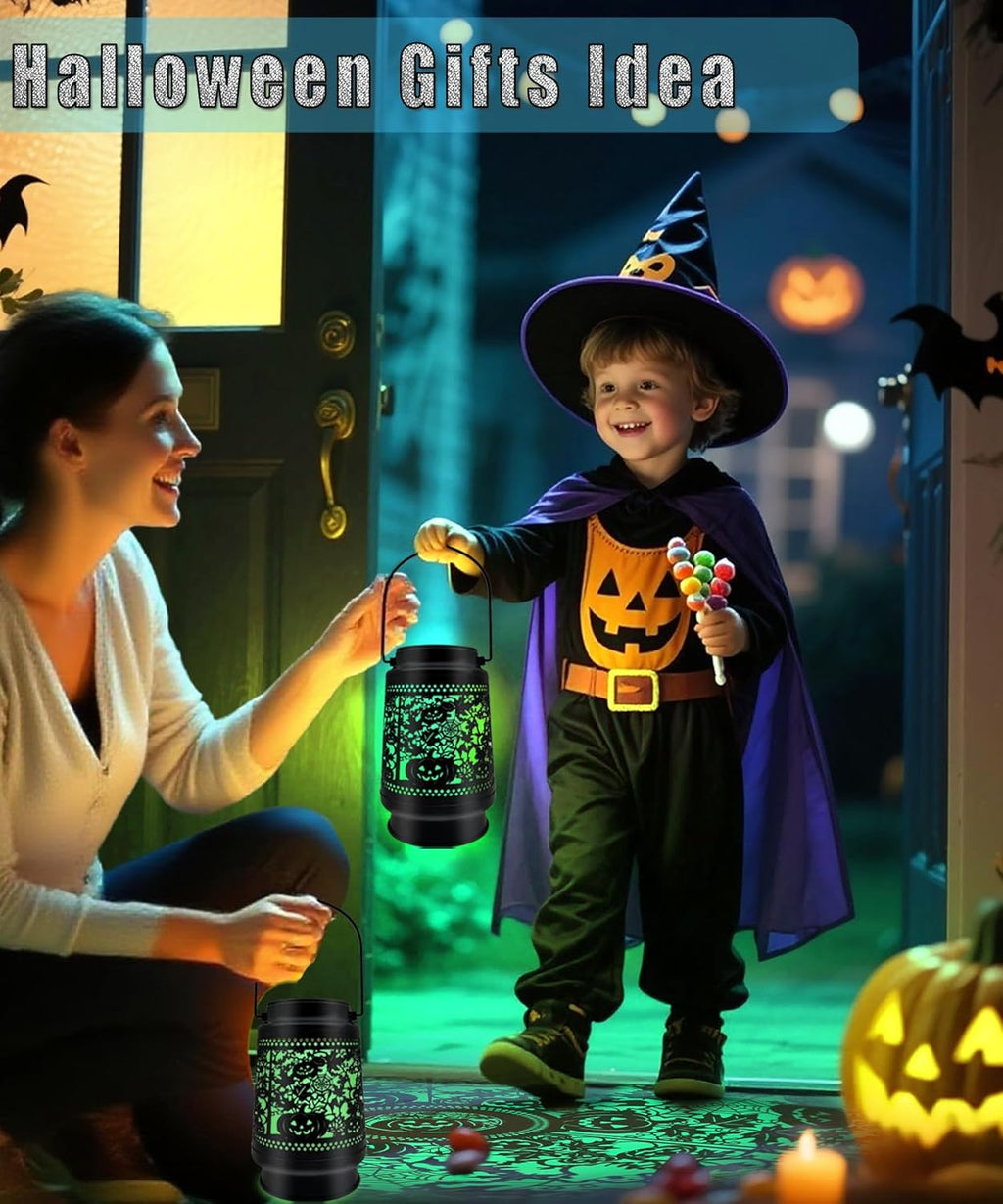 Halloween Decor Solar Lanterns Outdoor Waterproof Halloween Decorations Scary Ghost Spooky Lights for Garden, Patio, Yard, Lawn Porch Hanging Solar Lights Unique Gifts for Outdoor Decor