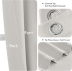 MIULEE Blackout Curtains for Bedroom 2 Panels 40x72 Inch Long Natural White | - Image 4