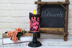 Eldnacele Halloween Snow Globe Candles Lighted Lamp, Battery Operated Spinning Water Glittering Tornado Flameless Candles Table Centerpiece for Halloween Decoration Indoor(Ghost)