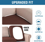 H.VERSAILTEX Super Stretch Individual Seat Cushion Covers Sofa Covers Couch Cushion Covers Slipcover Sets Thick Jacquard Textured Twill Fabric (1 Piece Loveseat Cushion Cover, Burnt Brick)