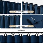 Joydeco Blackout Curtains 96 Inches Long, Thermal Insulated Black Out Curtains - Image 3