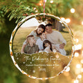 Bemaystar Personalized Family Christmas Ornaments 2025–Custom Crystal Ornament with Photo and Text–Holiday Keepsake Gift for Parents Grandparents Kids–Christmas Tree Decoration
