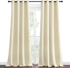 NICETOWN Beige Room Darkening Curtains 120" Long - Image 2