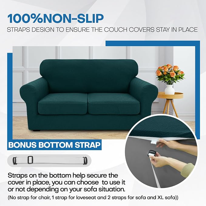 XINEAGE 2026 New 4 Pieces Extra Large Couch Covers - Image 7