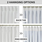 Vision Home White Pinch Pleated Full Blackout Curtains 60 inch Wide Thermal - Image 7