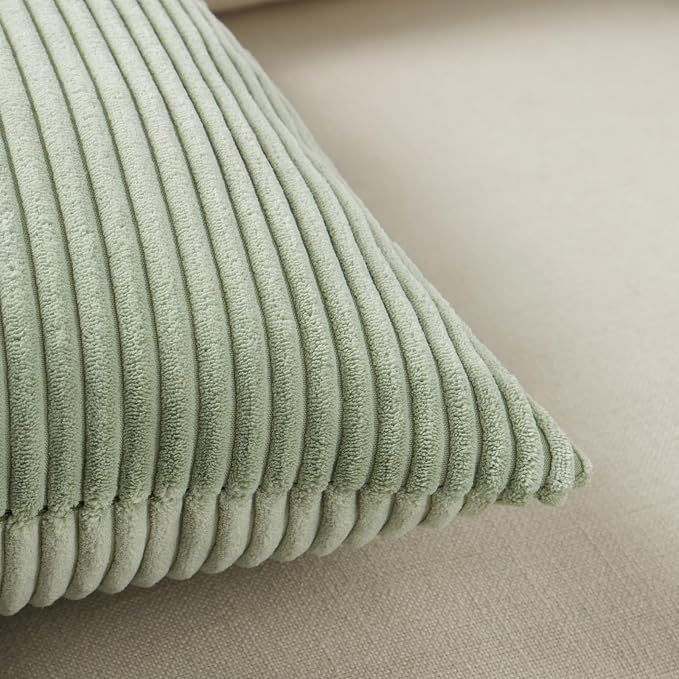 Fancy Homi 2 Packs Sage Green Lumbar Decorative Throw Pillow Covers 16x28 Inch - Image 5