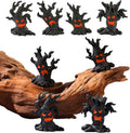 AUOCATTAIL 4 Pcs Halloween Micro Landscape Accessories Ghost Pile Craft Resin Miniature Figurines Miniature Tree Demon Decoration for Garden Plant Pots Bonsai Scene Ornament