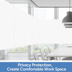 HIDBEA Frosted Window Privacy Film - Non Adhesive Static Cling Glass Stickers Sun UV Blocking Heat Control Door Covering Decals for Home Office, Frosted White, 17.3 x 98.4 Inch