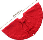 Mini Red Tree Skirt,19 Inches Knitted Christmas Tree Skirt,Christmas Tree Decorations, Farmhouse Christmas Decor Xmas Holiday Home Party Decorations