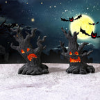 AUOCATTAIL 4 Pcs Halloween Micro Landscape Accessories Ghost Pile Craft Resin Miniature Figurines Miniature Tree Demon Decoration for Garden Plant Pots Bonsai Scene Ornament