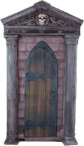 Haunted Hill Farm 6.7-Ft Animatronic Mausoleum by Tekky, Halloween Animatronic, Spooky House Wall Decoration, Creepy Indoor & Covered Outdoor Party Decor Motion-Activated Lights & Sound, LifeSize